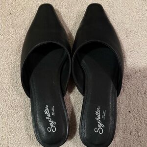 Seychelles Black Leather Mules